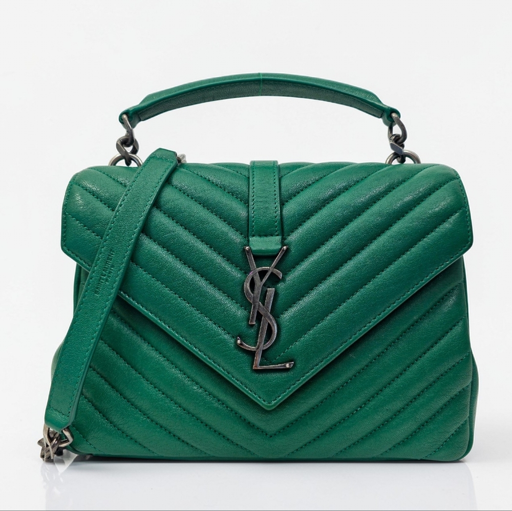 ✨️Authentic Saint Laurent College Medium In Quilted Leather - Picture 16 of 16